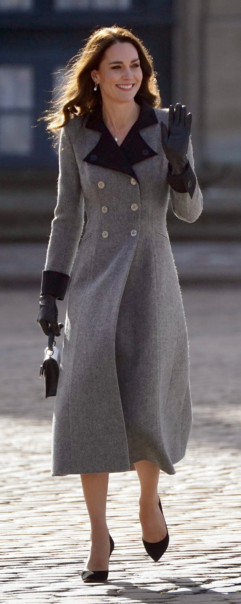 Catherine Walker Marine Coat as seen on Kate Middleton, The Duchess of Cambridge.