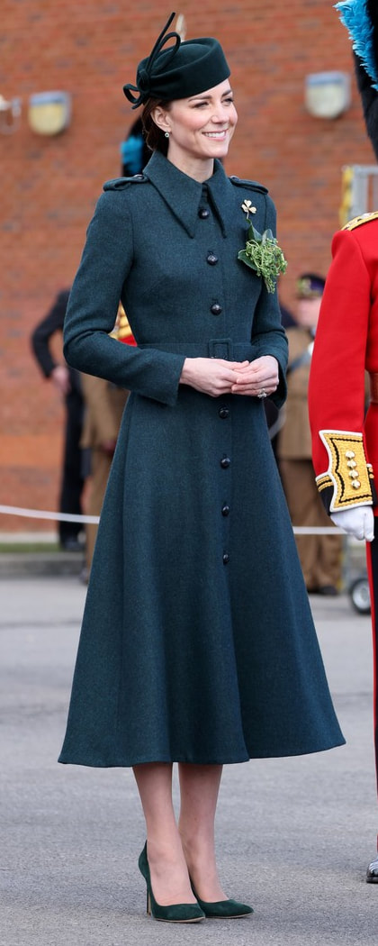 Laura Green Emilia Coat in Green as seen on Kate Middleton, The Duchess of Cambridge.