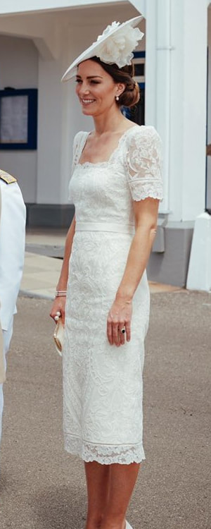 Anya Hindmarch Maud Pearl-Clasp Clutch in Ivory as seen on Kate Middleton, The Duchess of Cambridge.