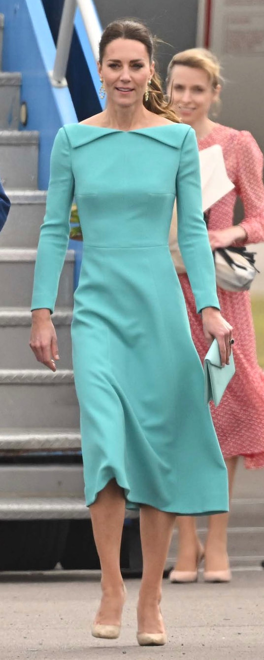 Sézane Taylor Earrings in Turquoise​ as seen on Kate Middleton, The Duchess of Cambridge.