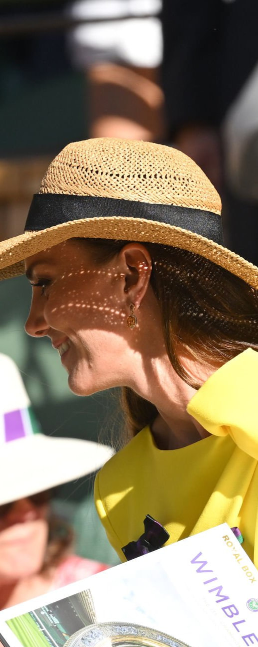 LK Bennett Saffron Straw Hat as seen on Kate Middleton, The Duchess of Cambridge.