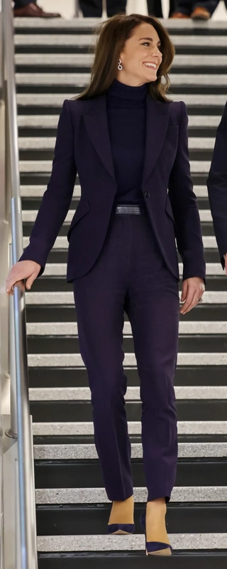 Alexander McQueen Tailored Blazer in Amethyst​ as seen on Kate Middleton, Princess of Wales.