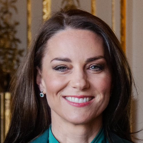 Catherine, Princess of Wales wears Emerald & Diamond Oval Earrings.