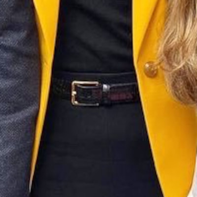 Catherine, Princess of Wales wears black Anderson's Croc-Effect Leather Belt 