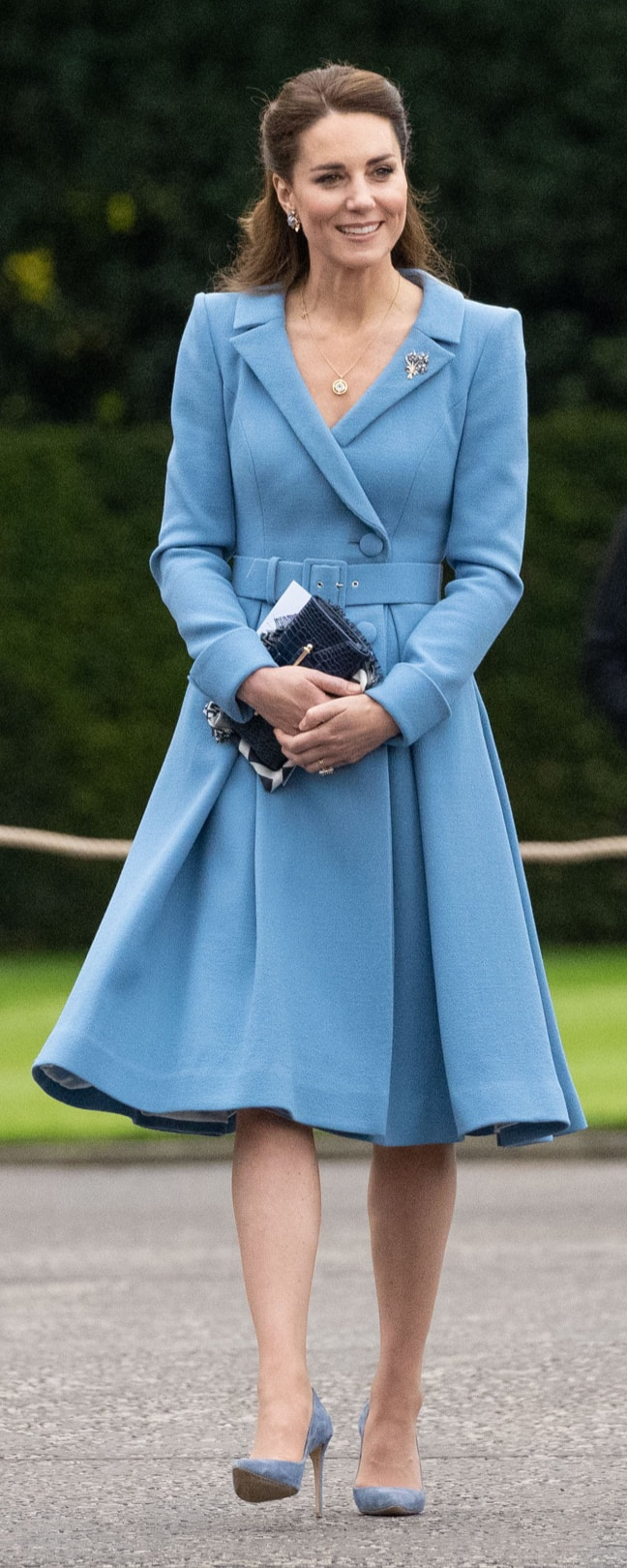 Kiki McDonough Apollo Blue Topaz Pendant Necklace as seen on Kate Middleton, The Duchess of Cambridge.