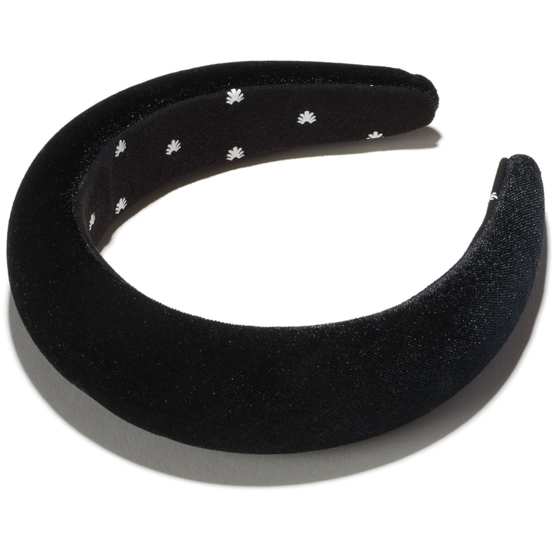 Lele Sadoughi Black Velvet Padded Headband