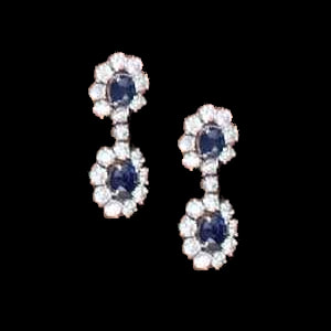 Princess Diana's Cabochon Sapphire Drop Earrings