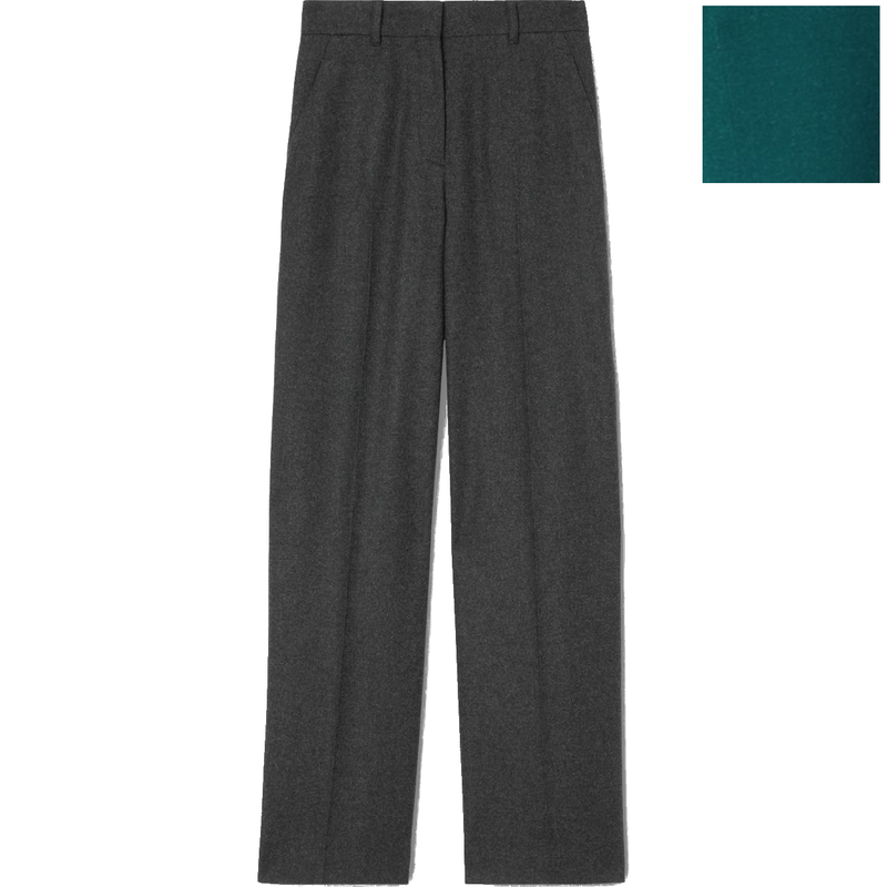 Burberry Wide Leg Trousers in Green