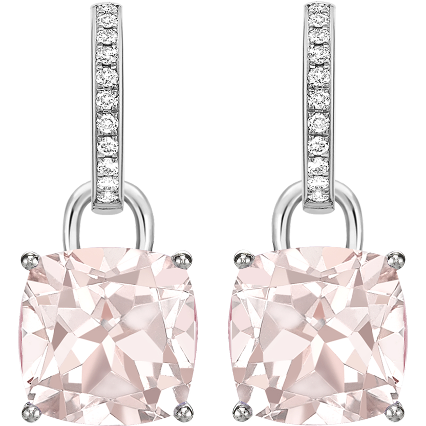 Annoushka Pearl and Kiki Diamond Hoop Earrings
