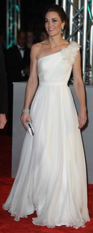 Alexander McQueen White Satin Butterfly Box Clutch as seen on Kate Middleton, The Duchess of Cambridge.