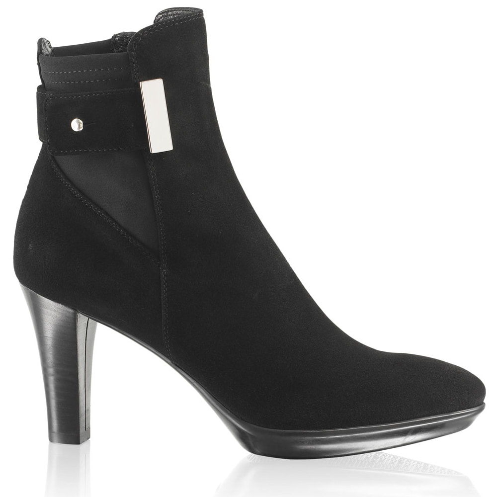 Aquatalia 'Ruby Dry' Platform Ankle Boot in Black Suede