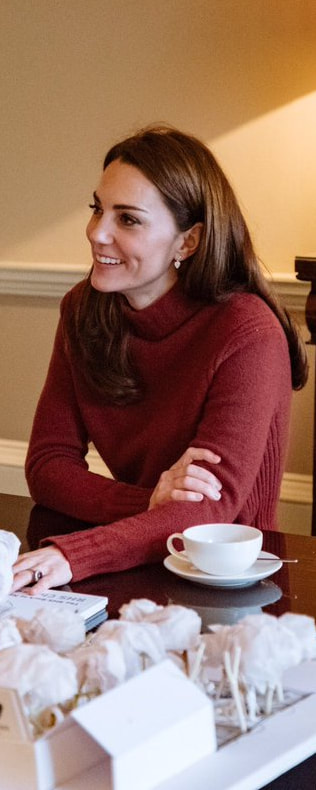 J.Crew Isabel Mahogany Mockneck Sweater as seen on Kate Middleton, The Duchess of Cambridge.