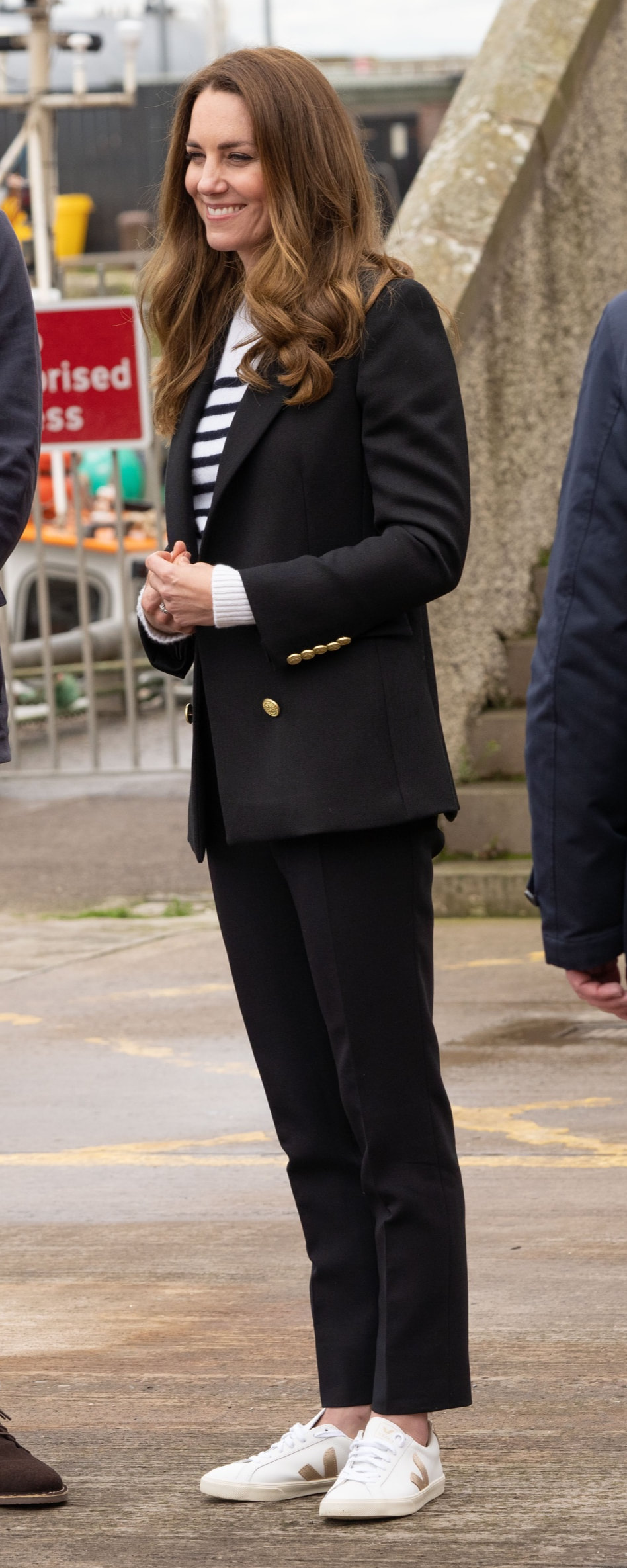 Veja Esplar Metallic-Trimmed Leather Sneakers as seen on Kate Middleton, The Duchess of Cambridge.
