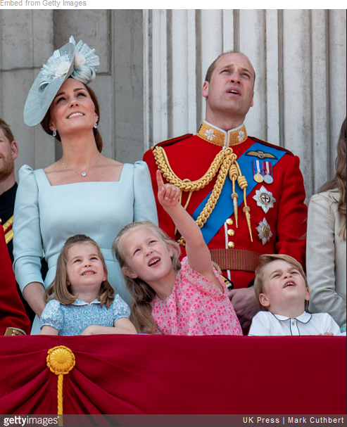 Cambridge family at Trooping the Colour 2018