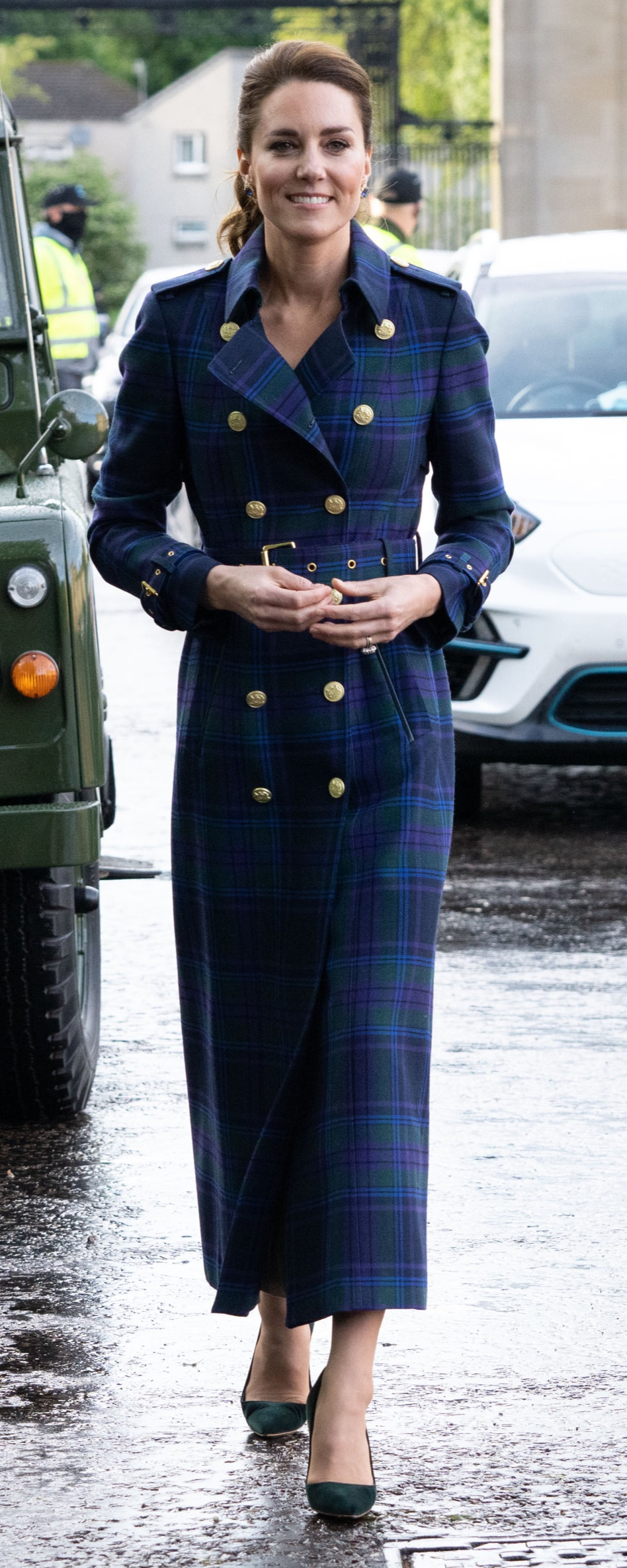 Holland Cooper Marlborough Tartan Trench Coat as seen on Kate Middleton, The Duchess of Cambridge.
