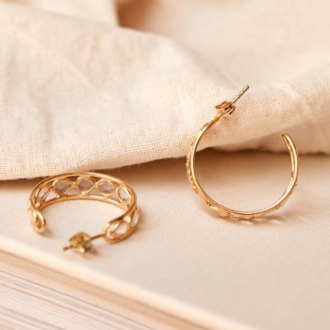 Sézane 'Bruna' Hoop Earrings in Gold