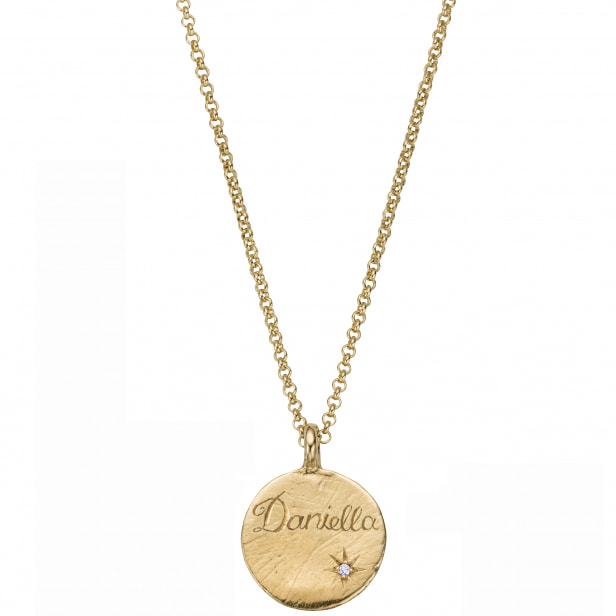 Daniella Draper Personalised Gold Midnight Moon Necklace