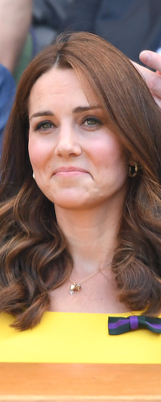 Asprey London Oak Leaf Small Hoop Earrings as seen on Kate Middleton, The Duchess of Cambridge at Wimbledon Men's singles final 2018