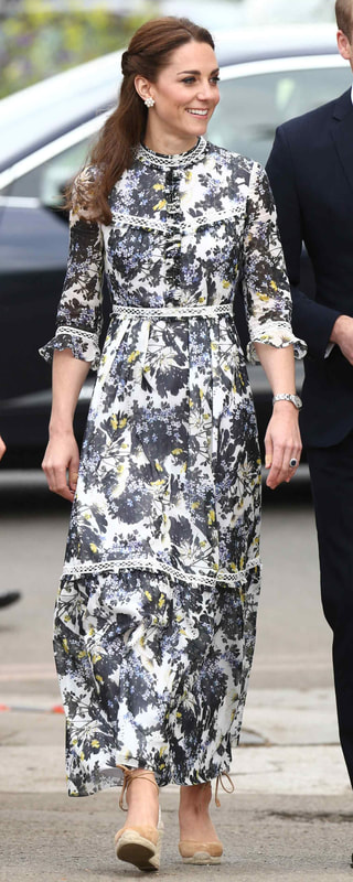 Erdem Shebah Floral Gown as seen on Kate Middleton, The Duchess of Cambridge.