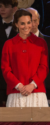 Zara Back Pleat Blazer in Red as seen on Kate Middleton, The Duchess of Cambridge.