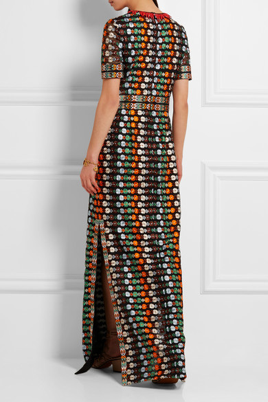 Tory Burch embroidered tulle gown - back