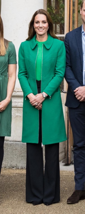 ZARA Basic Short Sleeve Sweater in Green as seen on Kate Middleton, The Duchess of Cambridge.