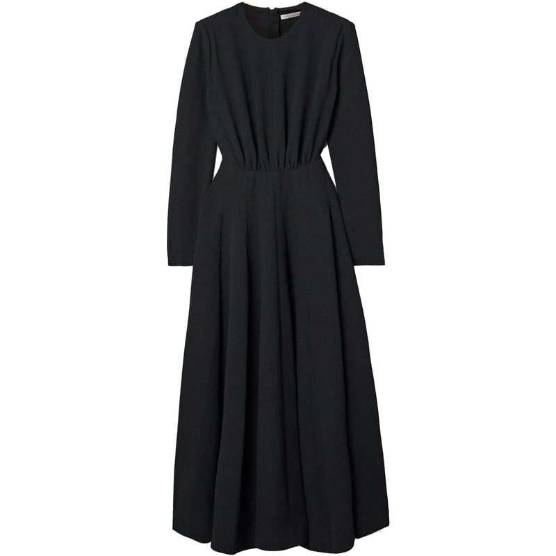 Emilia Wickstead 'Jorgie' Ruched Crepe Dress in Black