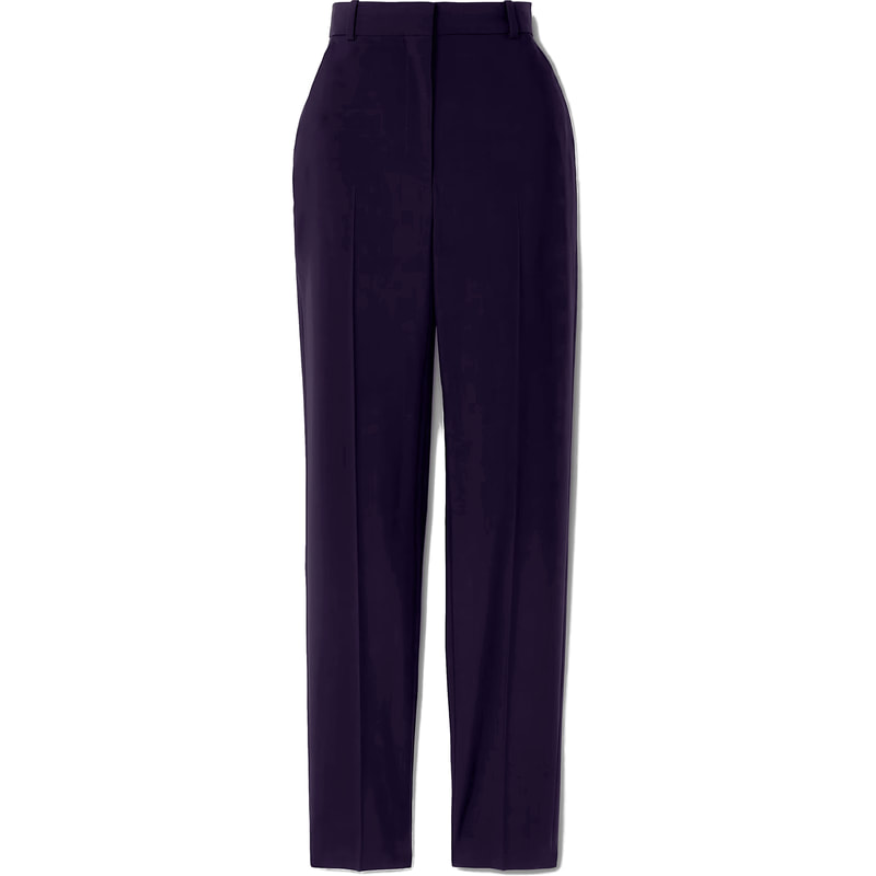 Alexander McQueen Tailored Straight Leg Trousers in Navy