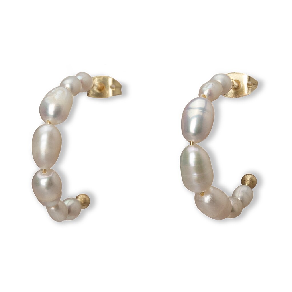 Yaya pearl hoop earrings