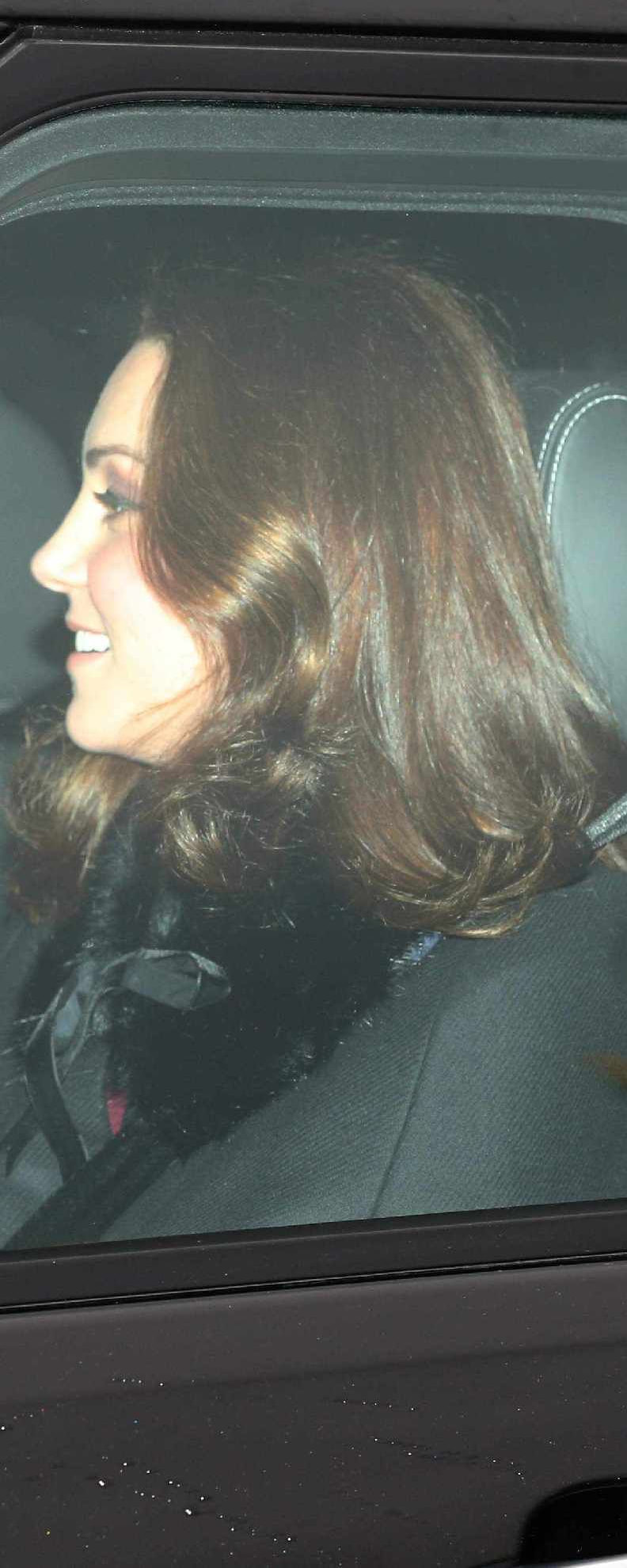 Zara Black Long Cloth Cape​ as seen on Kate Middleton, The Duchess of Cambridge.