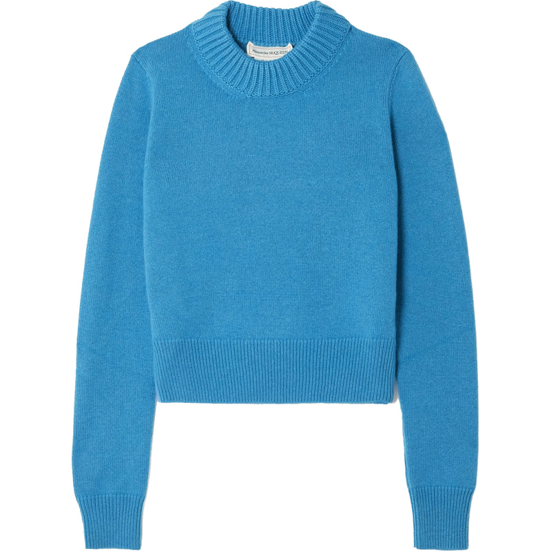 Alexander McQueen Cashmere Sweater in Lake Blue