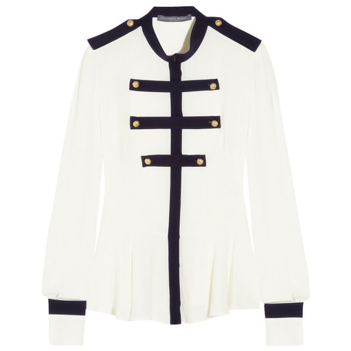 Alexander McQueen Military Silk Blouse