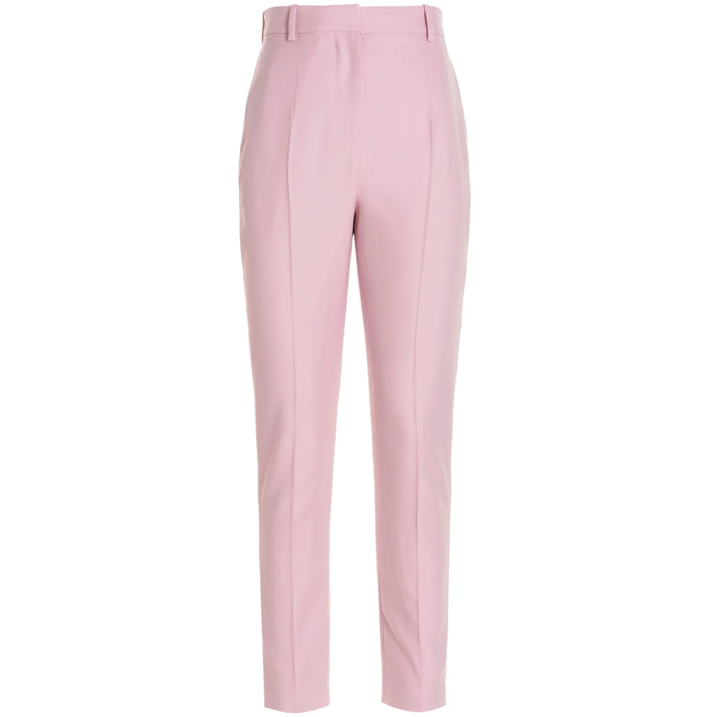 Alexander McQueen Tailored Wool Trousers in Pink