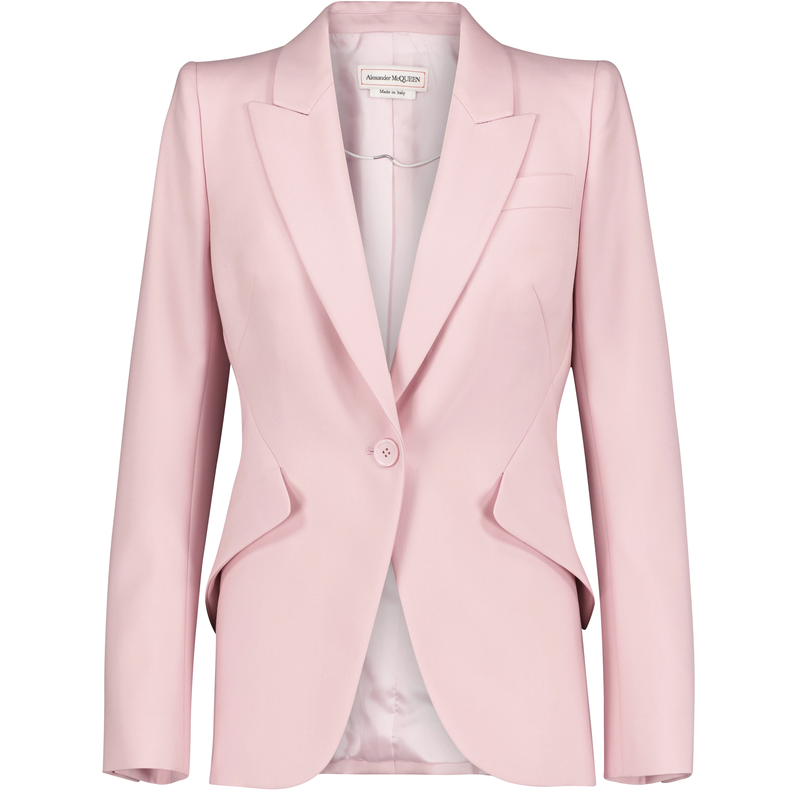Alexander McQueen Tailored Wool Blazer in Pink