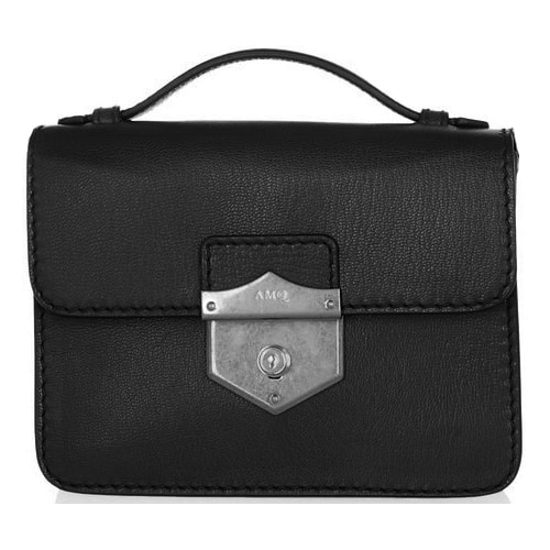 Alexander McQueen 'Wicca' Black Leather Mini Satchel Bag