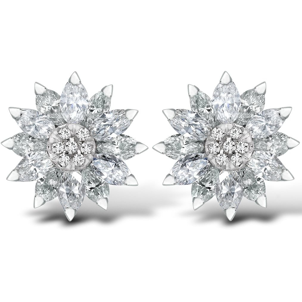 Asprey London Daisy Heritage Diamond Earrings