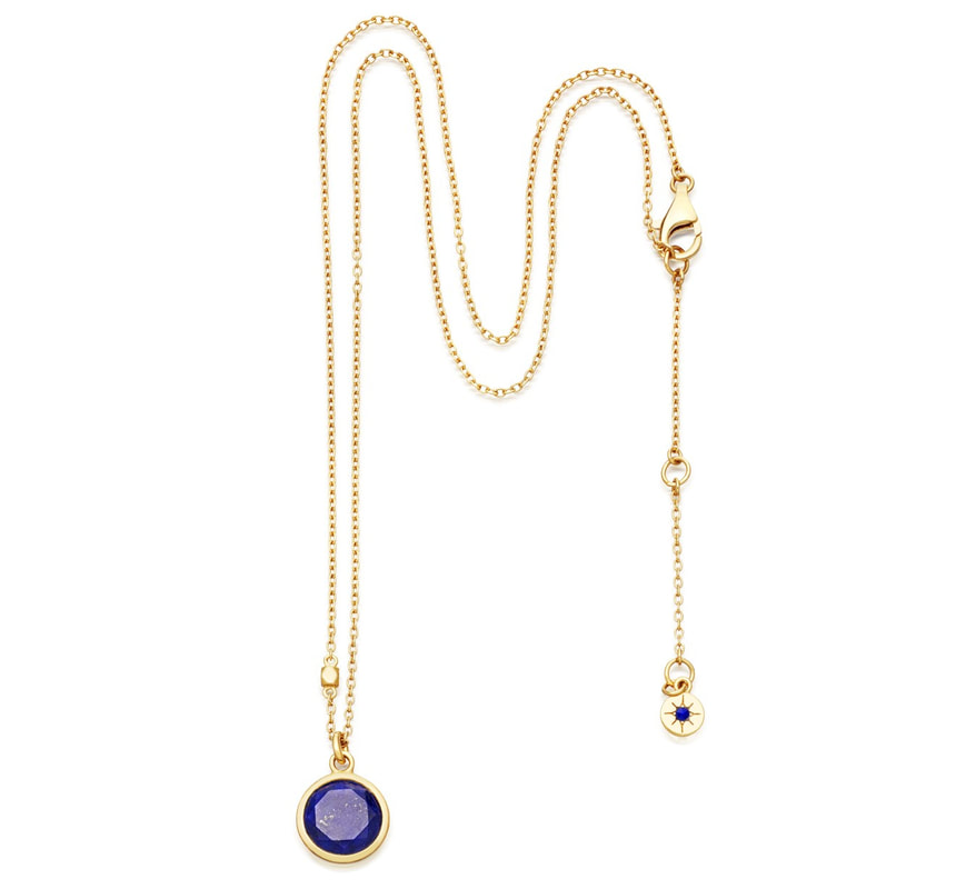 Astley Clarke Round Stilla Lapis Lazuli Pendant Necklace