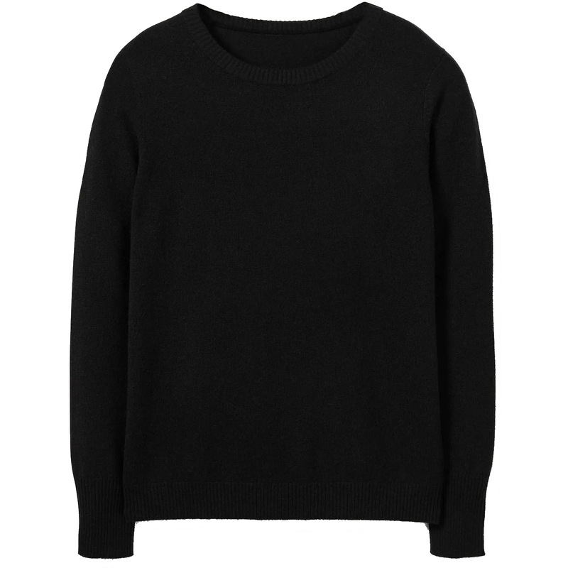 Boden Cashmere Crew Neck Sweater in Black
