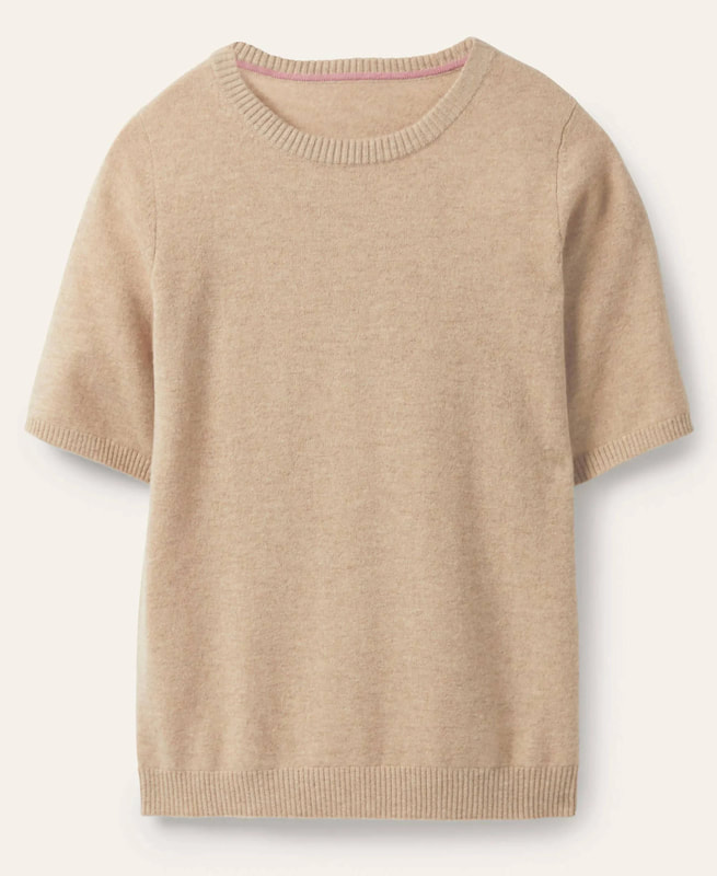 Boden Cashmere Knitted Top in Smoky Quartz 