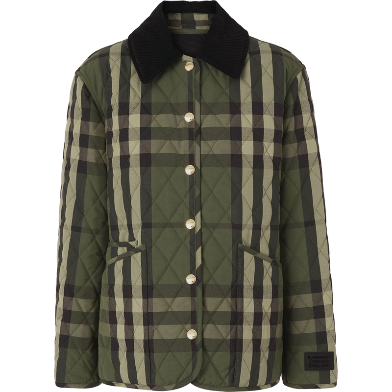 Burberry Diamond Quilted Jacket in Dark Military GreenPicture