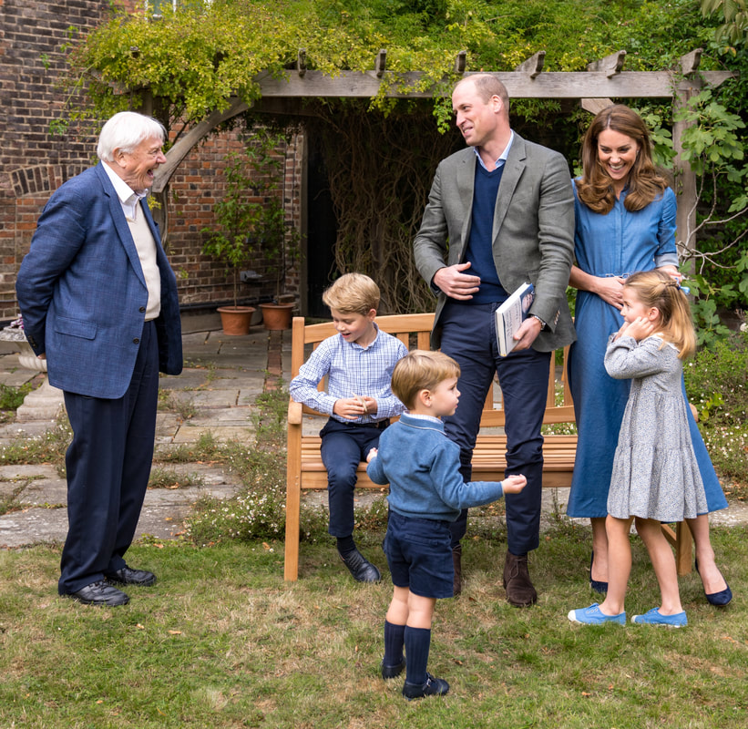 Cambridge family with Sir David Attenborough September 2020