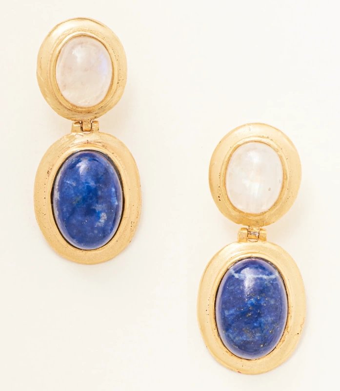 Carousel Jewels Stella Lapis and Moonstone earrings