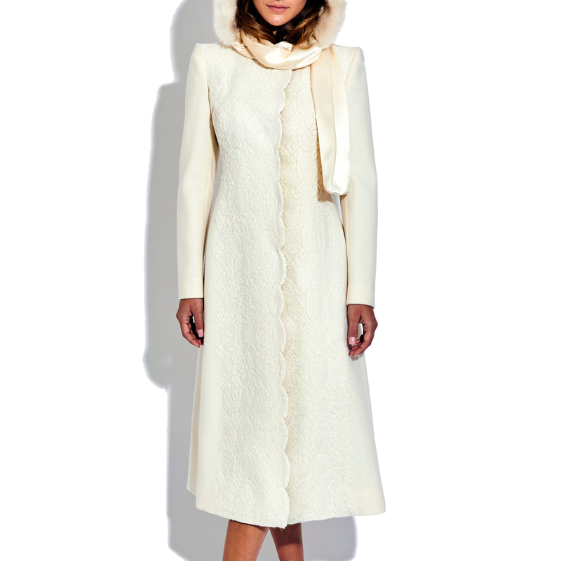 Catherine Walker Valeria Coat Dress in Winter White Ivory