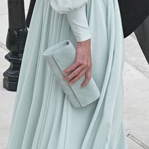 Duchess of Cambridge carries Hobbs 'Evesham' Clutch Bag in Sage Green