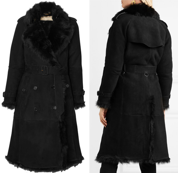 Burberry Tolladine shearling trench coat as seen on Kate Middleton