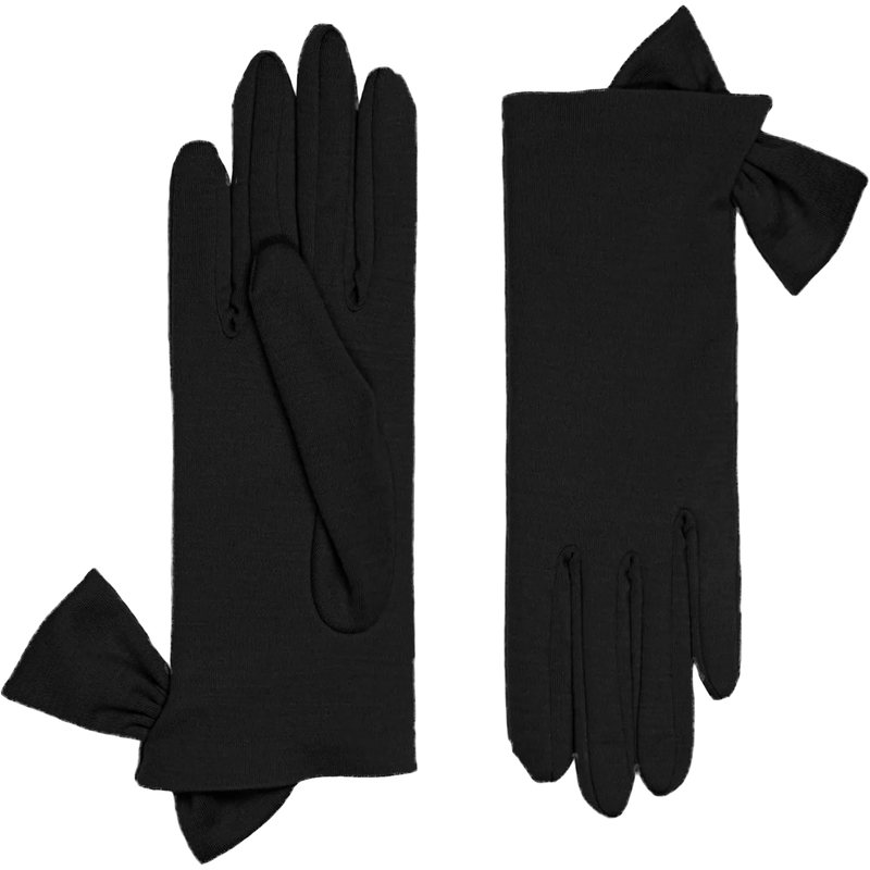 Cornelia James Imogen Black Merino Wool Glove