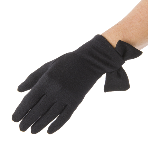 Cornelia James Imogen Black Merino Wool Glove
