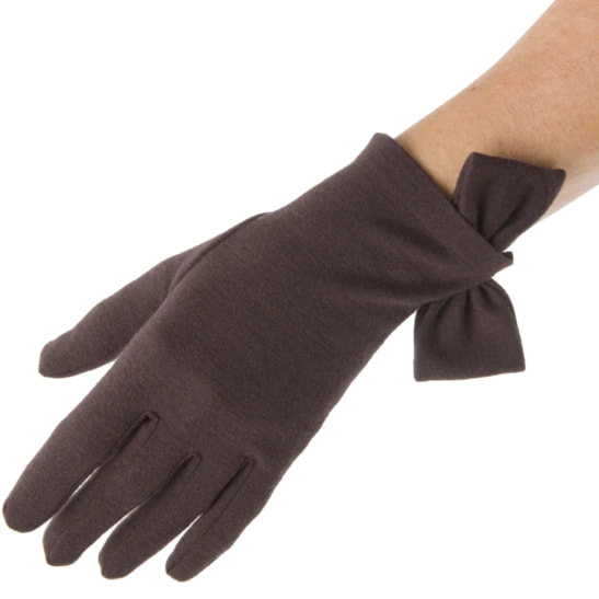 Cornelia James 'Imogen' Chocolate Merino Wool Glove