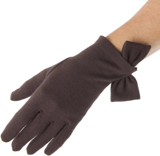 Cornelia James 'Imogen' Chocolate Brown Merino Wool Glove