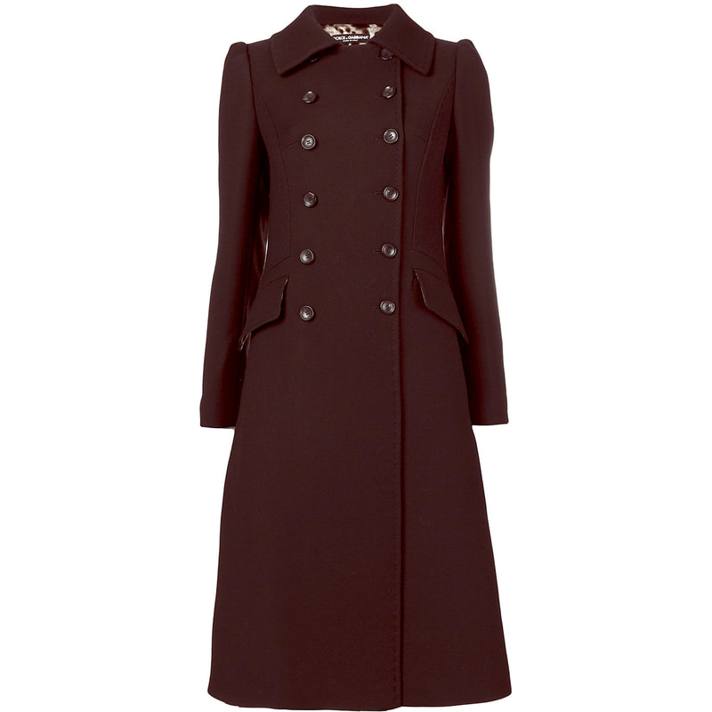 Dolce & Gabbana Double Breasted Coat in Plum